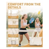 Sac de raquette de pickleball en nylon durable de haute qualité, séparation sec/humide, grande capacité, bandoulière, multifonctionnel, pour l'entraînement et le rangement