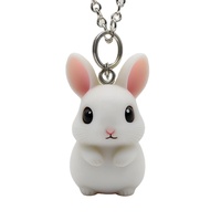 Porte-clés en PVC souple en forme de canard, design personnalisé, mini, mignon, dessin animé, 3D, chaîne en PVC, jouet pour pendentif, étudiants, enfants