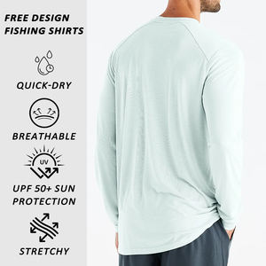 قميص صيد جديد مخصص بأكمام طويلة، قابل للتمدد في 4 اتجاهات، سريع الجفاف، خفيف الوزن، حماية من الأشعة فوق البنفسجية UPF50+، مصنوع من البوليستر المعاد تدويره بتقنية التسامي - Product Image 2