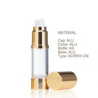 Flacon pompe airless en plastique pour cosmétiques 15ml 30ml 50ml avec pulvérisateur pour emballage de sérum de soin, couleur Pantone