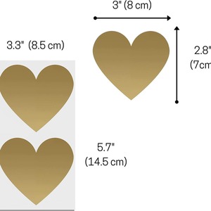 Gold Heart Scratch Off Stickers Self-Adhesive Die-Cut <b>Glossy</b> <b>Paper</b> Wedding Favors Bridal Party Gifts - Product Image 4