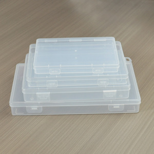 Rectangular Plastic Storage Box With Lid For Office Desktop Organization Multi Size <b>Clear</b> PP <b>Container</b> - Product Image 4