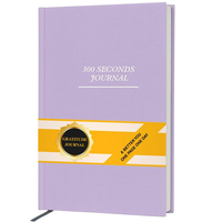 Diario de Gratitud de Tapa Dura con Tela, Diario con Preguntas para Reflexión, Mindfulness, Autocuidado, Pensamiento Positivo, 300 Segundos, Regalo, PP Saddle A5