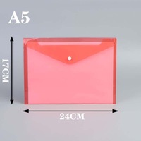 Pochettes pour documents A4 A5 écologiques, multicolores, transparentes en PP, pour l'école et le bureau