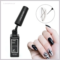 15ml Easy French Liner UV Gel Peinture Polonais Stripe Dessin Blanc Argent Graffiti Thin-Line Brush Nail Art Polish Gel UV 2in1