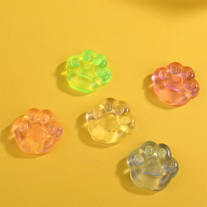 Jouet anti-stress populaire en caoutchouc transparent au sel marin, en forme de patte de chat collante, à presser, en forme de cube de glace - Product Image 4