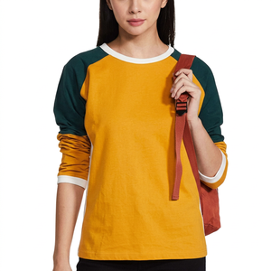 Suéter de Punto con Bloques de Color y Mangas Raglán, Cuello Redondo, Corte Regular, Unisex, Estilo Casual para Otoño - Product Image 1