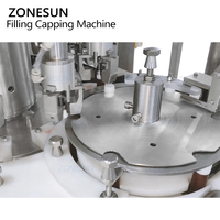 Machine de remplissage et de bouchage automatique monobloc rotative ZONESUN ZS-AFC39W à 10 têtes avec pompe péristaltique servo pour petites bouteilles de liquide