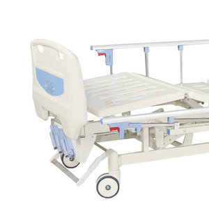 Lit médicalisé manuel double à trois fonctions avec barrière de sécurité pour soins intensifs, dimensions 2180*980, pour hôpitaux et établissements de santé - Product Image 1