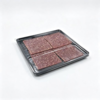 Emballages personnalisés jetables et recyclables de qualité alimentaire, boîtes en plastique rectangulaires gaufrées pour fruits secs, biscuits, viande, salades, noix