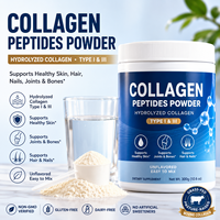 Poudre de peptides de collagène bovin hydrolysé de type I et III avec vitamine C |   Complément de collagène sans saveur à marque privée |   OEM ODM