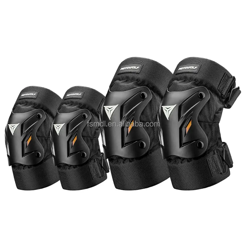 Motorcycle riding protective gear professional protection adjustable breathable four-piece knee pad elbow pad