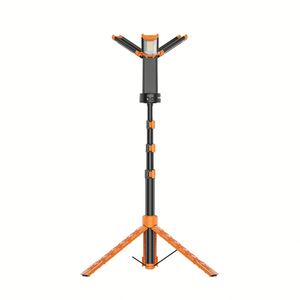 Outdoor IP55 Waterproof Retractable Adjustable <b>LED</b> <b>Rechargeable</b> Tripod <b>Work</b> <b>Light</b> Stand 6000K Daylight Dimmable Portable Camping - Product Image 1