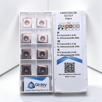 Plaquette de fraisage à alimentation élevée en carbure LNHX130612R LNHX090404R LNHX130608R 1306PNTR LNHX pour le fraisage de face de l'acier inoxydable et de l'acier moulé
