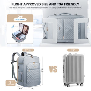 LOVEVOOK 2025 Sac de voyage de grande capacité avec organisateur de maquillage 17in Sac à dos pour ordinateur portable pour femmes hommes Voyage Week-end - Product Image 2