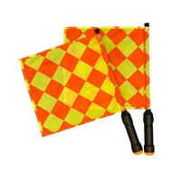 Drapeaux de sécurité à rayures jaunes pour arbitres de football de camping personnalisés, drapeaux de sécurité à rayures jaunes pour arbitres de football, drapeaux de sécurité à rayures jaunes pour arbitres de football