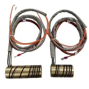 Sensor de termopar J K, elemento de calefacción de banda de cobre eléctrico, calentador de boquilla de latón de canal caliente de resorte