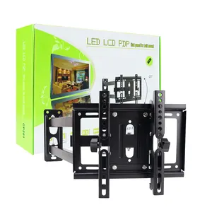 LCD LED TV 및 모니터 용 TNTSTAR CP201 조정 가능한 기울기 회전 회전 TV 벽걸이 브래킷
