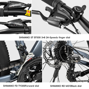 Vélo ROCKBROS pour adultes et étudiants, vélo de montagne et de route en alliage d'aluminium, frein à disque interne de 27,5 pouces, 24 vitesses, pour hommes et femmes - Product Image 6