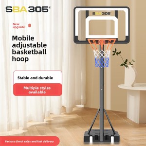 Panier de <span class=keywords><strong>basket</strong></span> portable robuste en PE pour intérieur/extérieur, panneau réglable en <span class=keywords><strong>hauteur</strong></span>, anneau noir et orange, pour enfants, adultes et jeunes - Product Image 5