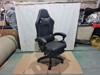 Chaise de jeu moderne en cuir noir de qualité supérieure, pivotante, réglable en hauteur, chaise OEM pour le jeu