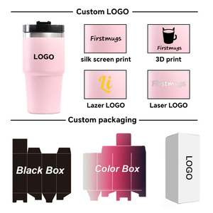 Custom Logo 30oz 18/8 304 Stainless Steel <b>Double</b> <b>Wall</b> Vacuum Insulated Travel Mug with Handle and Lid LED Temperature Display - Product Image 4