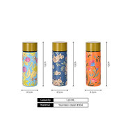 Bouteille isotherme sous vide en acier inoxydable sans BPA, mini, avec impression 3D intégrale, 120 ml, pour femmes et enfants