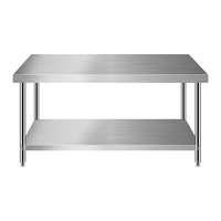 Dispositif de cuisine commercial en acier inoxydable 304 personnalisé Studio table de travail discothèque établi comptoir