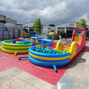 Parque de atracciones inflable gigante al aire libre, zona de juegos, castillo inflable, pista de obstáculos inflable comercial para adultos - Product Image 3