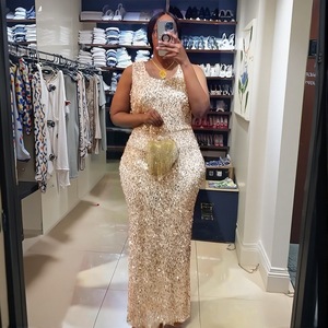 S10909 Abiti da Sera Formali di Lusso per Donne, Vestito con Ricche Decorazioni in Paillettes + Set Completo, Abiti da Ufficio per Signore - Product Image 5