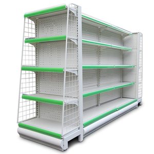 Q235 một mặt kệ siêu thị tùy chỉnh kim loại Gondola kệ cho bán lẻ hiển thị giá tốt cửa hàng tạp hóa lớp lưu trữ - Product Image 3