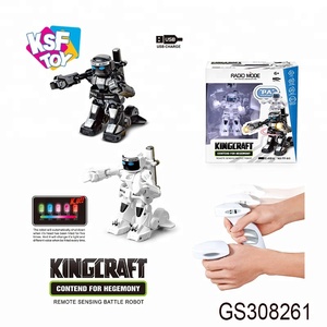 2.4G high quality kids electric rc toy battle robot with light and sound - Product Image 3
