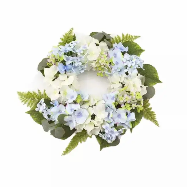 Свадебный фон для украшения стены весенний венок белый синий цветок Виноградная лоза Искусственные цветы листья гирлянда для вечеринки дома