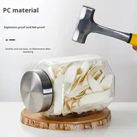Nouvelle bouteille de stockage alimentaire en plastique transparent à large ouverture pour poudre de Cordyceps, faite à la main, écologique, 250 ml, cylindrique