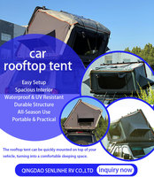 Carpa de Techo Ligera de Aluminio de Doble Capa, Tela Oxford Impermeable de 3000 mm, Instalación Rápida, para SUV/Camioneta, para Acampar