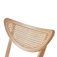 Chaises de salle à manger les plus récentes, chaises de salle à manger en bois, chaise de salle à manger rembourrée sans accoudoirs, dossier en rotin, WD-1604