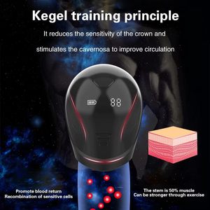 LetRock 10 Vibrations LCD Display Penis Trainer with Delay Locking Male Masturbator Cock Glans Wrapped Stimulator - Product Image 5