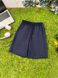 Shorts décontractés gris à séchage rapide avec cordon de serrage, tricotés, pour l'été, style décontracté ample et respirant pour garçons et filles - Product Image 4