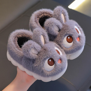 Chaussons confortables pour femmes à semelle épaisse en coton et fourrure, antidérapants, mignons, chauds et douillets en peluche pour la maison - Product Image 4