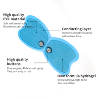 SKYFOREVERPatch d'électrode de massage en PVC papillon de conductivité électrique de haute qualité pour appareil de massage à moyenne et basse fréquence