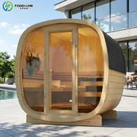 Maison de sauna préfabriquée, grande maison modulaire, sauna et espace de détente, maison de sauna extérieure