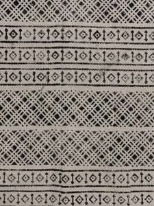Tapis Dhurrie en coton noir et blanc à motifs aztèques, imprimé à la main, tapis bohème, tapis de sol, décoration intérieure - Product Image 2