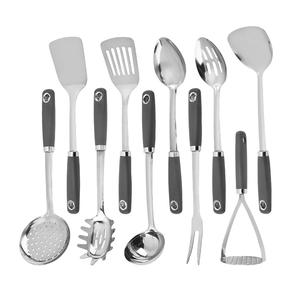 Espátula de Acero Inoxidable para el Hogar, Espátula para Freír, Cuchara para Sopa, Espátula para Servir, Utensilios de Cocina, 10 Juegos - Product Image 5