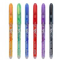 Stylo gel effaçable magique noir bleu rouge vert de haute qualité en plastique pour l'école et le bureau, vente chaude, avec logo personnalisé