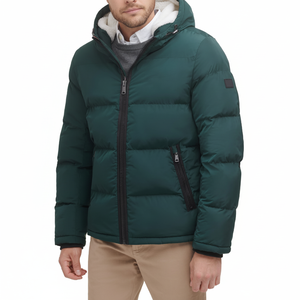 Chaqueta Acolchada Impermeable y Transpirable con Capucha y Cuello Alto para Hombre, Talla Grande, Diseño Nuevo, Personalizada con Color y Logotipo - Product Image 1