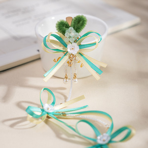 Cadeau pour la Journée des enfants : Barrette à cheveux style ancien avec nœud princesse Yao Yao, jolie pince arrière, accessoire capillaire super féerique pour filles - Product Image 1