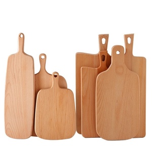 Pelle à <span class=keywords><strong>pizza</strong></span> professionnelle ergonomique en bois de hêtre massif de qualité supérieure avec poignée en forme de <span class=keywords><strong>J</strong></span>, planche de service 3-en-1 de qualité alimentaire pour restaurants - Product Image 5