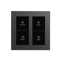 Interrupteur mural intelligent à bouton-poussoir GTD 22MBS KNX 20-30V, norme britannique, 4 boutons, pour hôtel/maison/bureau