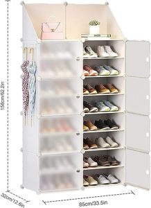 <span class=keywords><strong>Armoire</strong></span> à chaussures <span class=keywords><strong>couloir</strong></span> organisateur de chaussures modulaire <span class=keywords><strong>pour</strong></span> garde-robe en plastique peu encombrant avec étagère à chaussures - Product Image 2