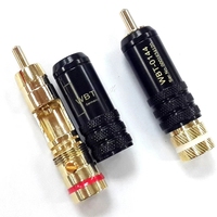 1 Paar RCA-Steckverbinder Männlicher Signalkabelstecker WBT 0144 RCA-Stecker Lotus-Kopf Kupfer RCA-Steckverbinder ca. 53mm